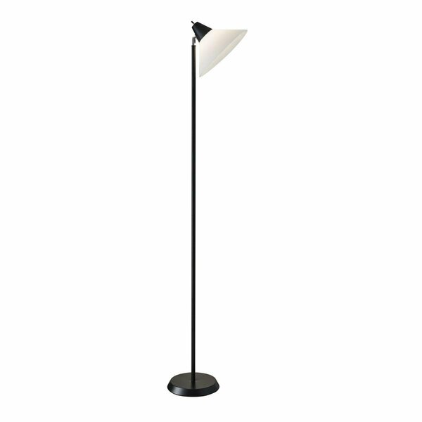 Haz Black Metal Torchiere Lamp; 12 x 10 x 71.5 in. HA3094756